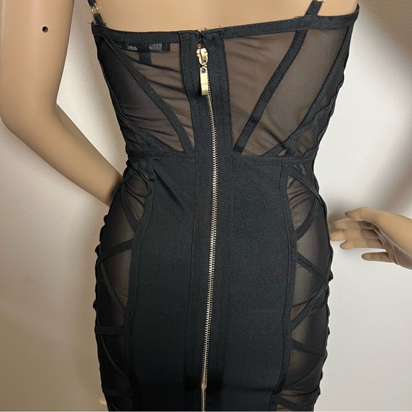 Black Mesh Bodycon Dress - Picture 5 of 8
